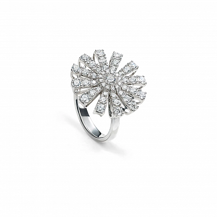 Кольцо бренда Damiani, Белое золото, Бриллиант