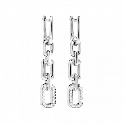 Серьги бренда RF JEWELS, Белое золото, Бриллиант