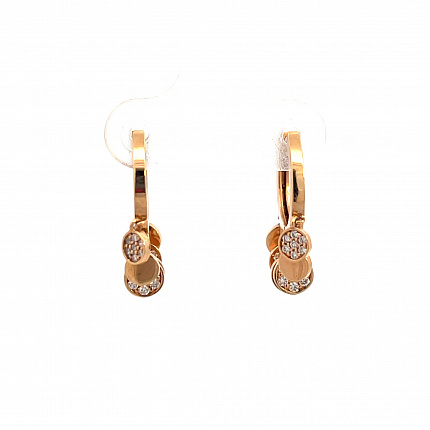 Серьги бренда RF JEWELS, Розовое золото, Бриллиант
