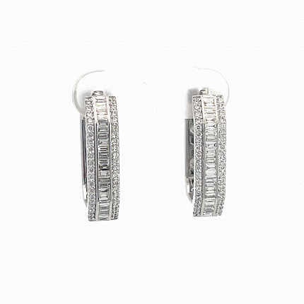 Серьги бренда RF JEWELS, Белое золото, Бриллиант