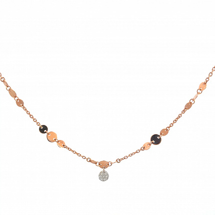 Колье бренда RF JEWELS, Розовое золото, Бриллиант