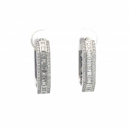 Серьги бренда RF JEWELS, Белое золото, Бриллиант
