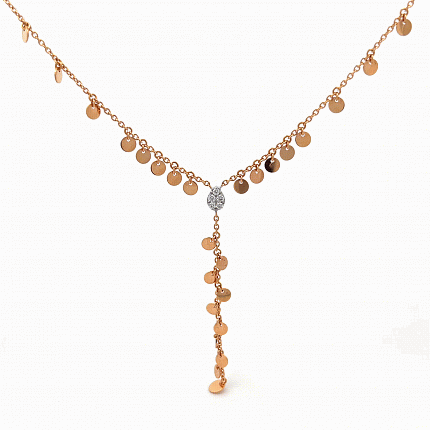 Колье бренда RF JEWELS, Розовое золото, Бриллиант